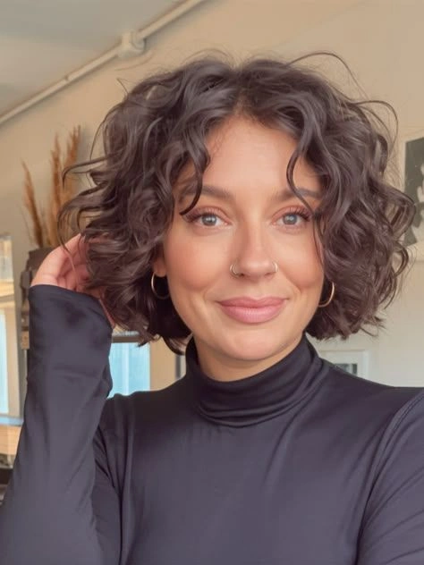 Corte Bob para pelo ondulado