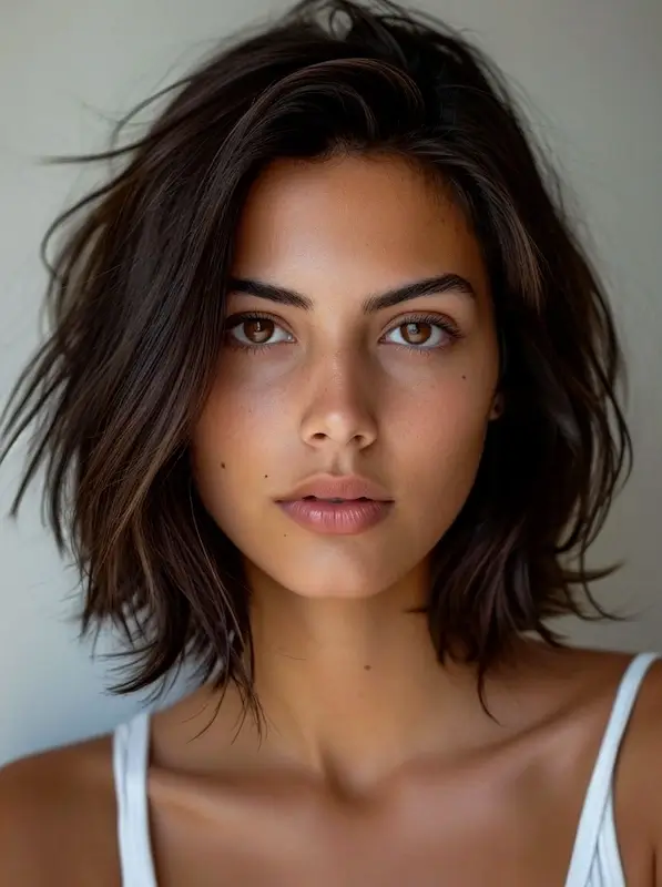 Corte Bob para pelo ondulado